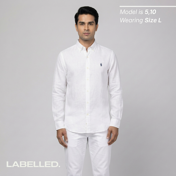 Ralph Lauren Linen and Cotton Blend Remi Shirt, White