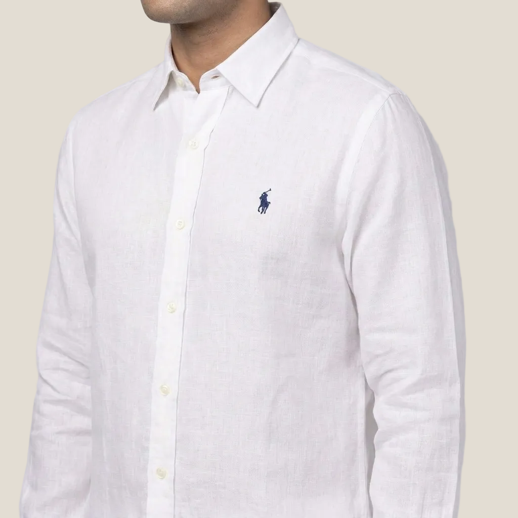 Ralph Lauren Linen and Cotton Blend Remi Shirt, White