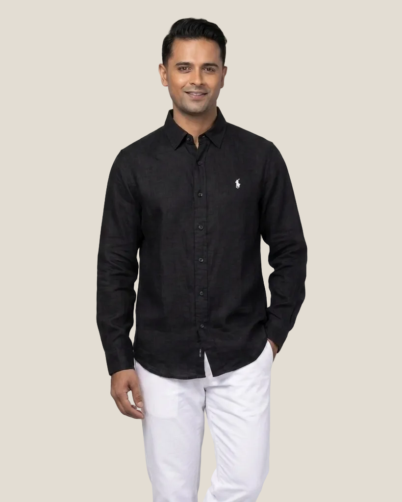 Ralph Lauren Linen and Cotton Blend Remi Shirt, Black