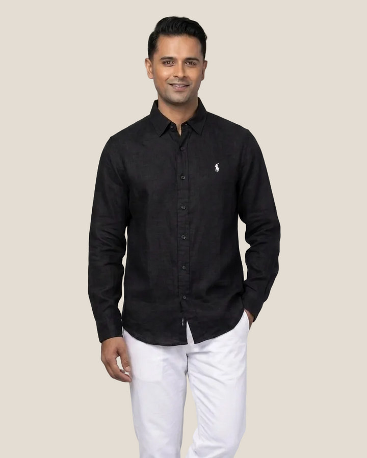 Ralph Lauren Linen and Cotton Blend Remi Shirt, Black