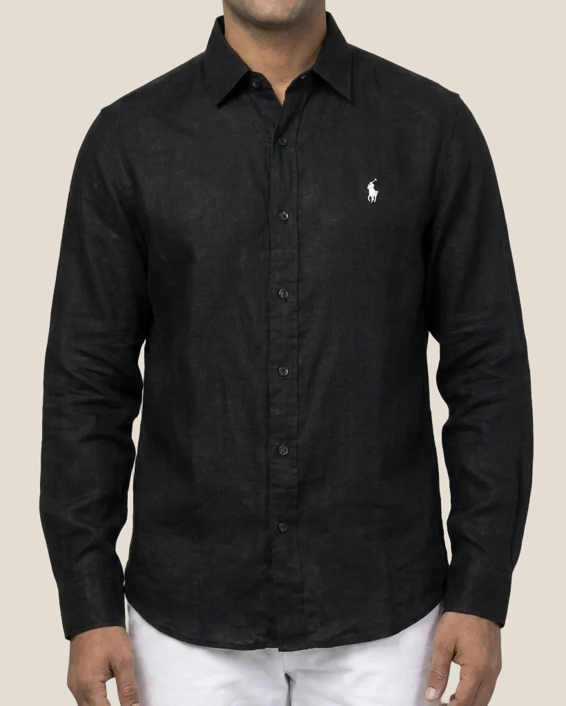 Ralph Lauren Linen and Cotton Blend Remi Shirt, Black