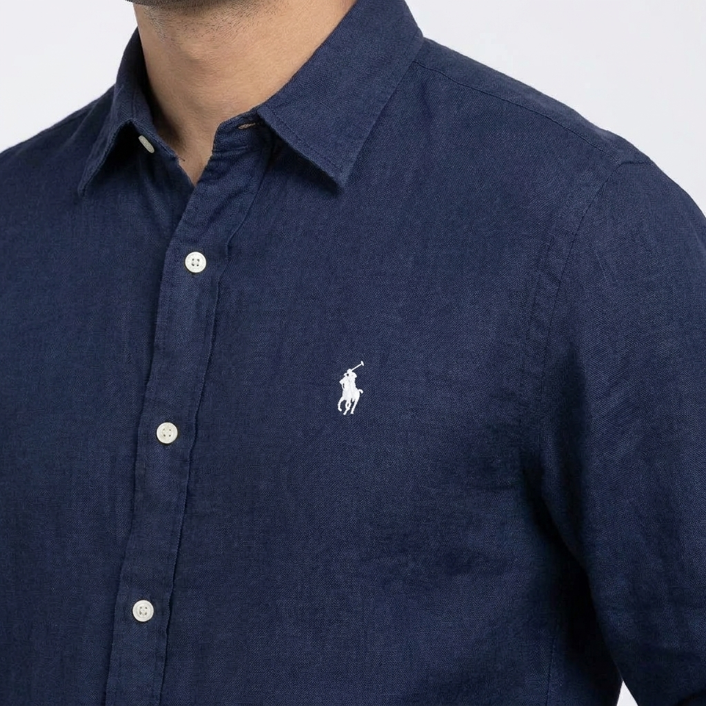 Ralph Lauren Linen and Cotton Blend Remi Shirt, Navy