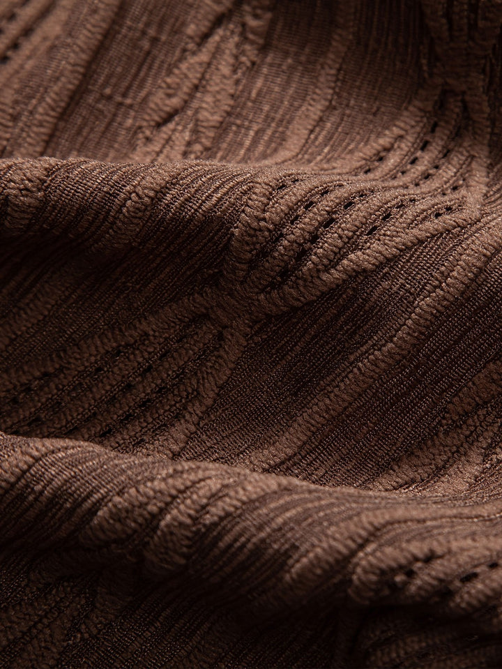 Geometric Jacquard Cuban Shirt & Straight Linen Trousers