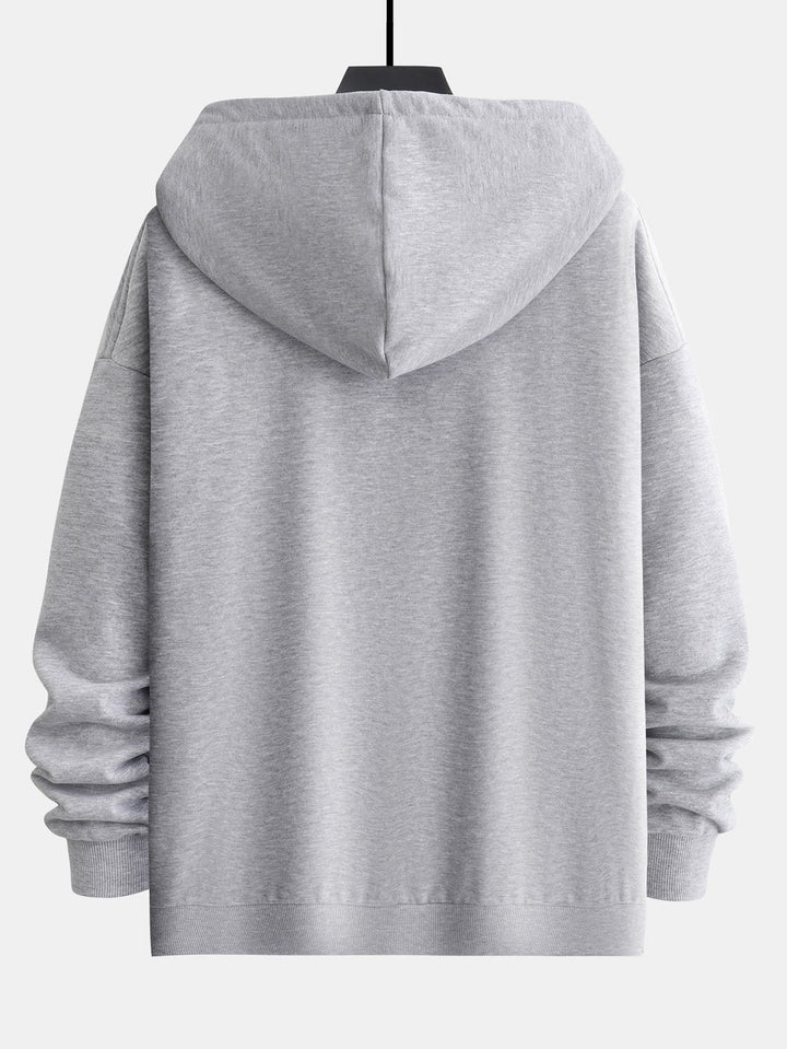 Relax Fit Zip-Up Hoodie