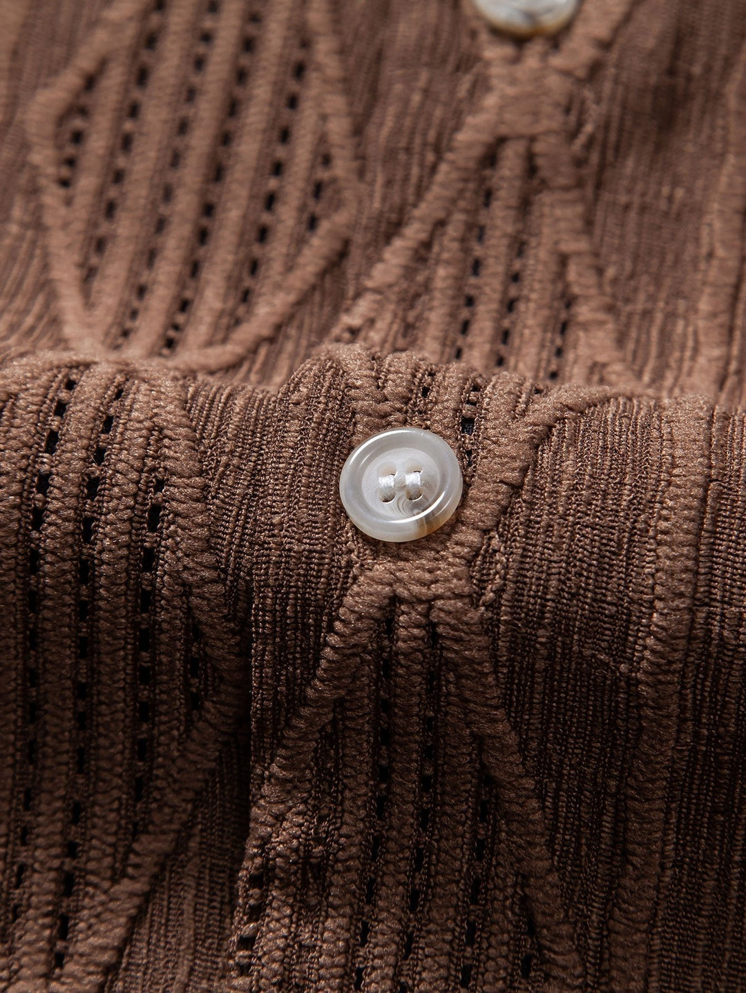Geometric Jacquard Cuban Shirt & Straight Linen Trousers