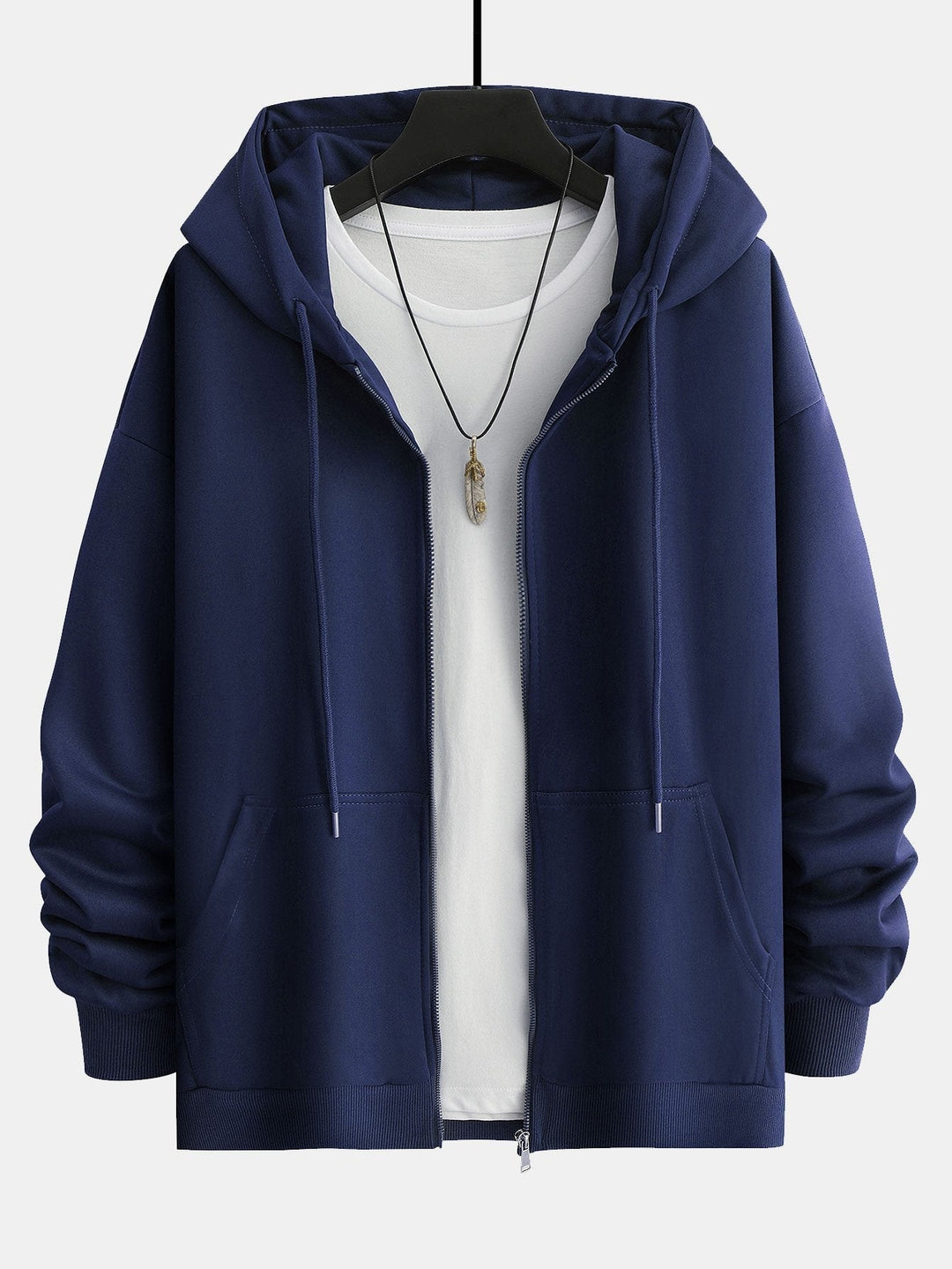 Relax Fit Zip-Up Hoodie