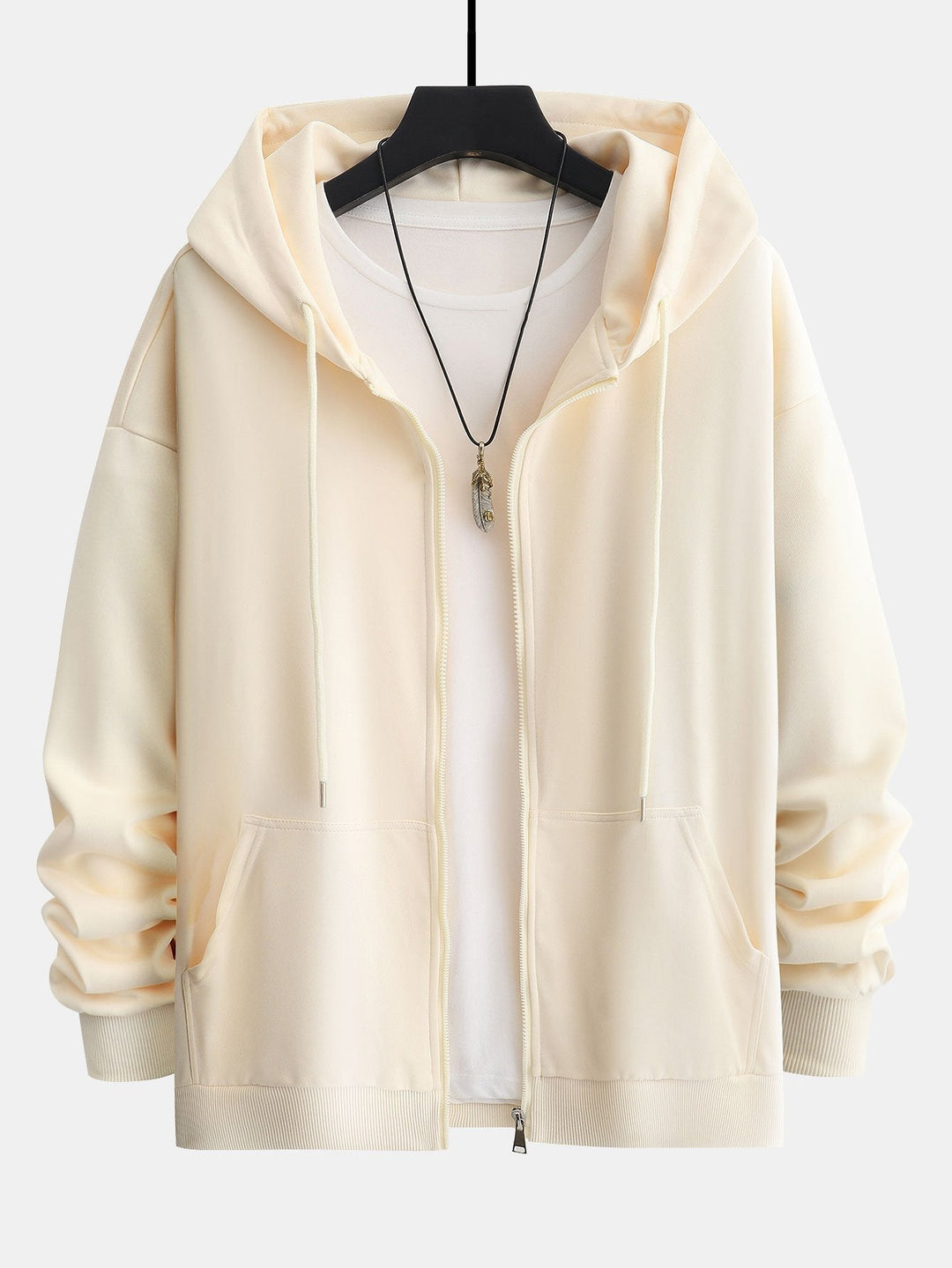 Relax Fit Zip-Up Hoodie