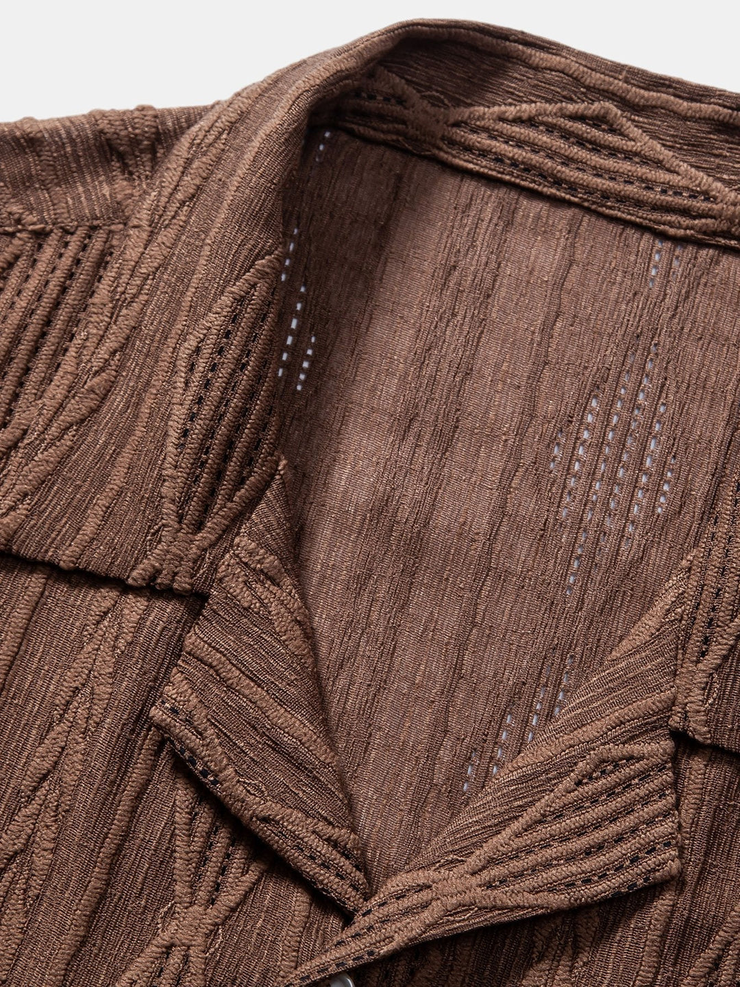 Geometric Jacquard Cuban Shirt & Straight Linen Trousers