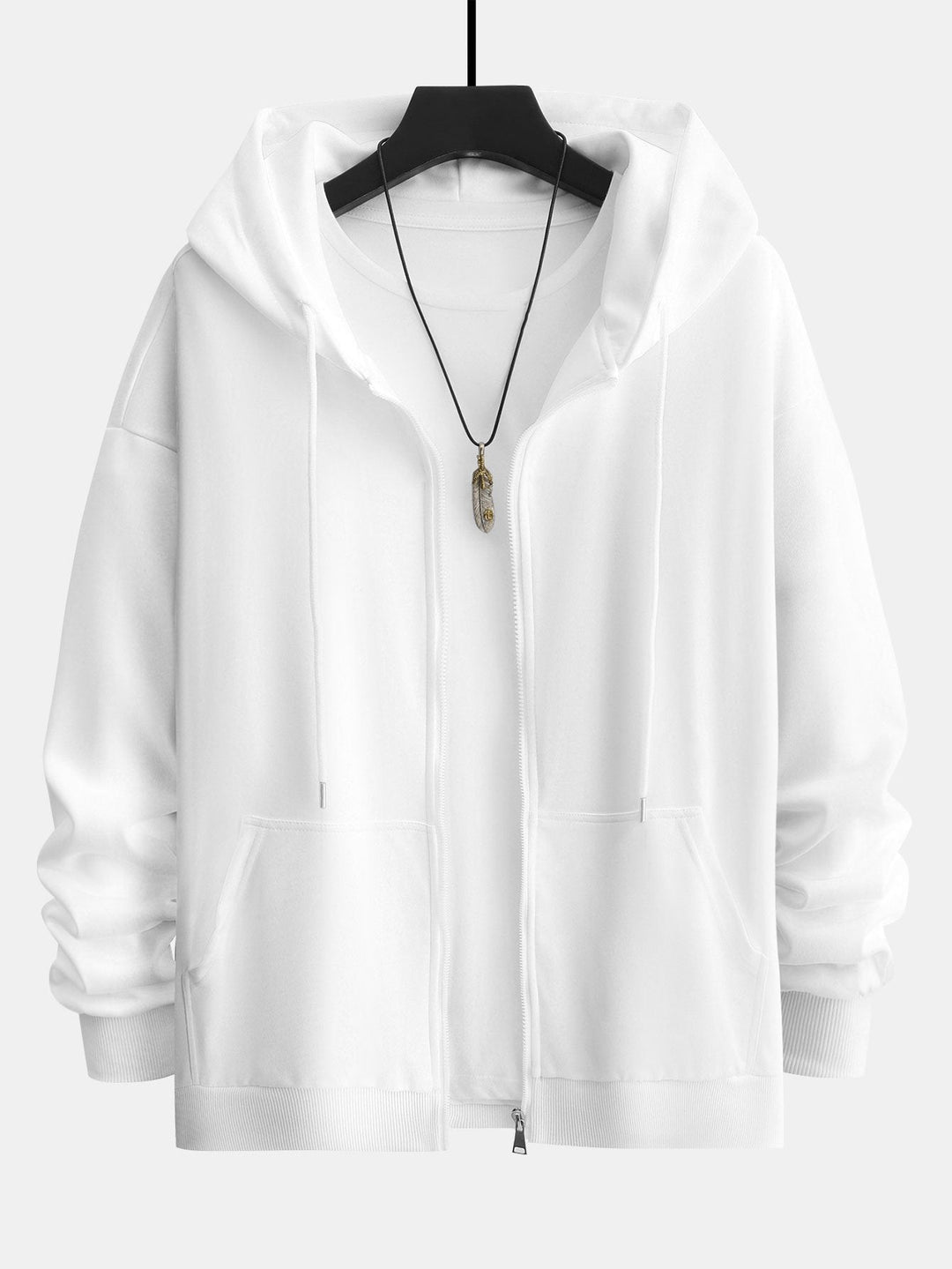 Relax Fit Zip-Up Hoodie