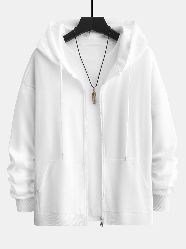 Relax Fit Zip-Up Hoodie